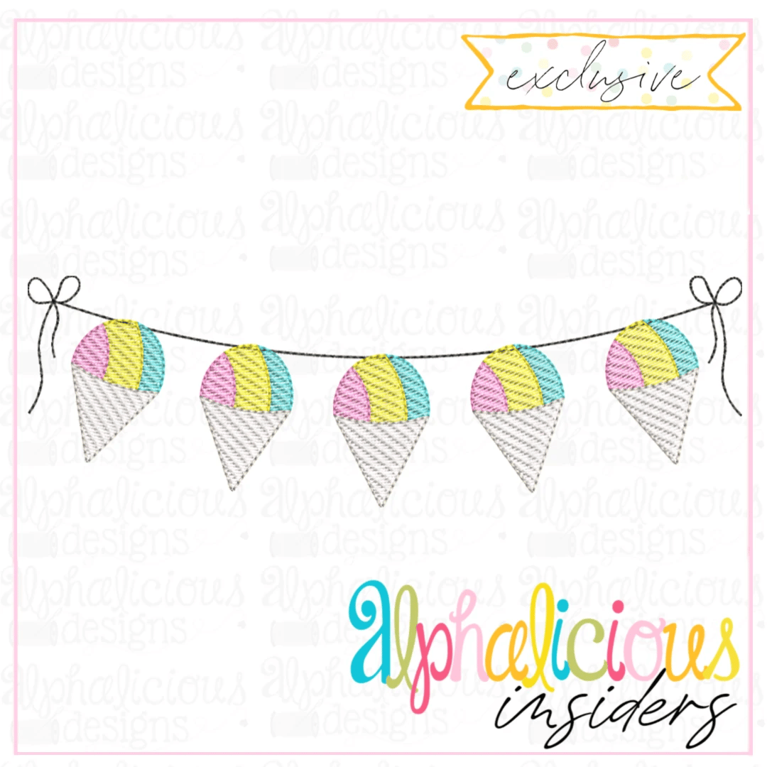 Sno-Cone Bunting-Sketch