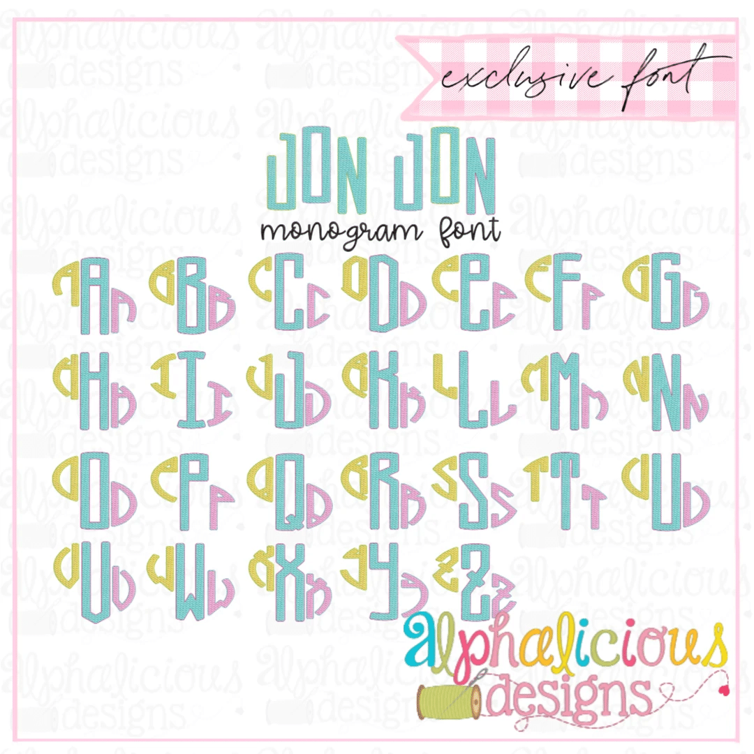 Jon Jon Monogram Font-Sketch