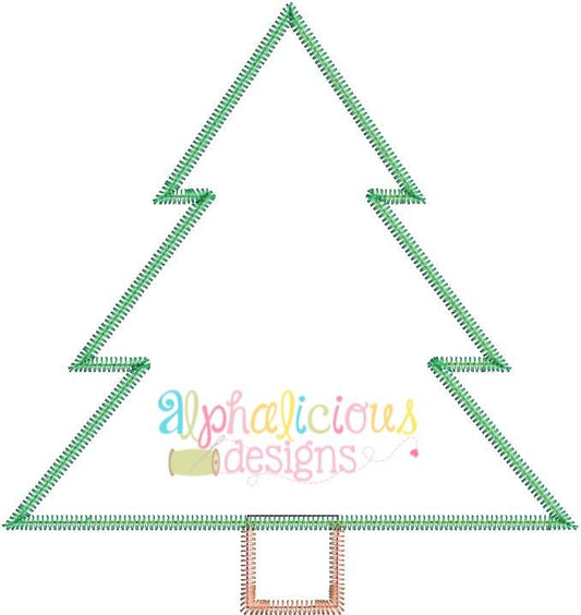 Winter Tree Applique Design-ZigZag