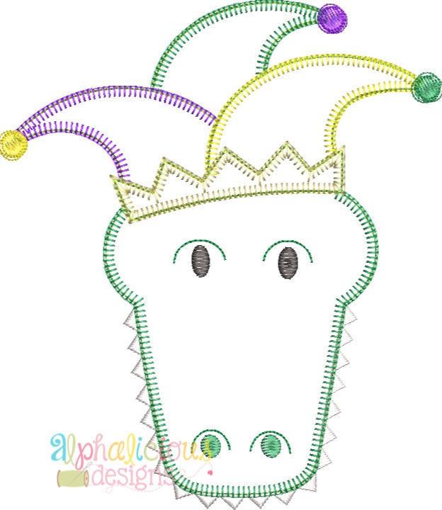 Mardi Gras Jeter Gator Alphalicious Designs - Blanket