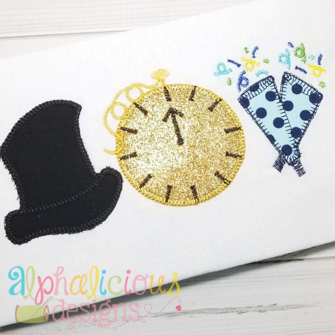 New Years Countdown with Top Hat Three In a Row-Blanket