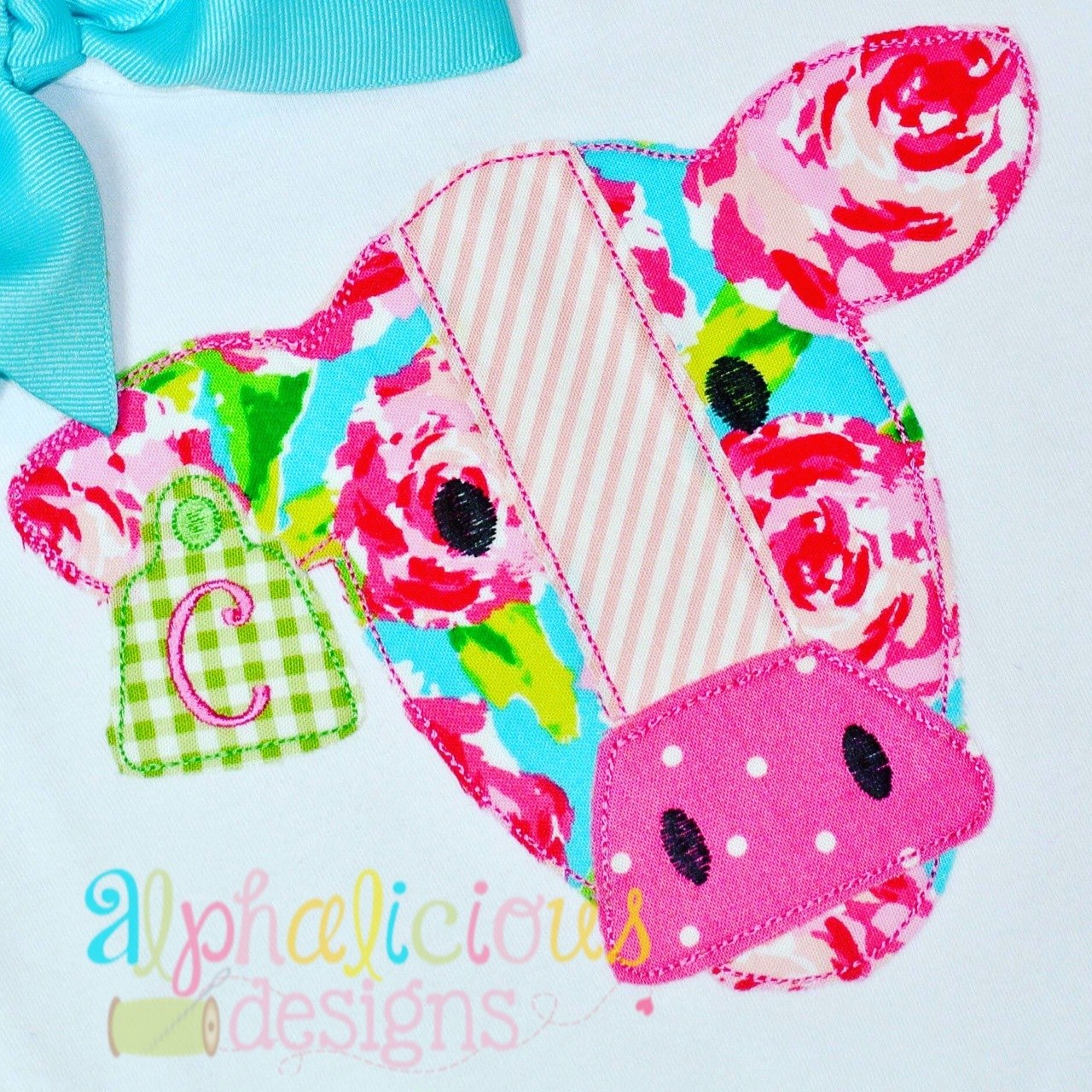 Farm Cow Applique Design - Triple Bean