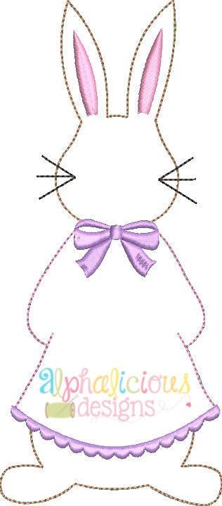 Little Miss Cottontail Single Applique Design - Triple Bean