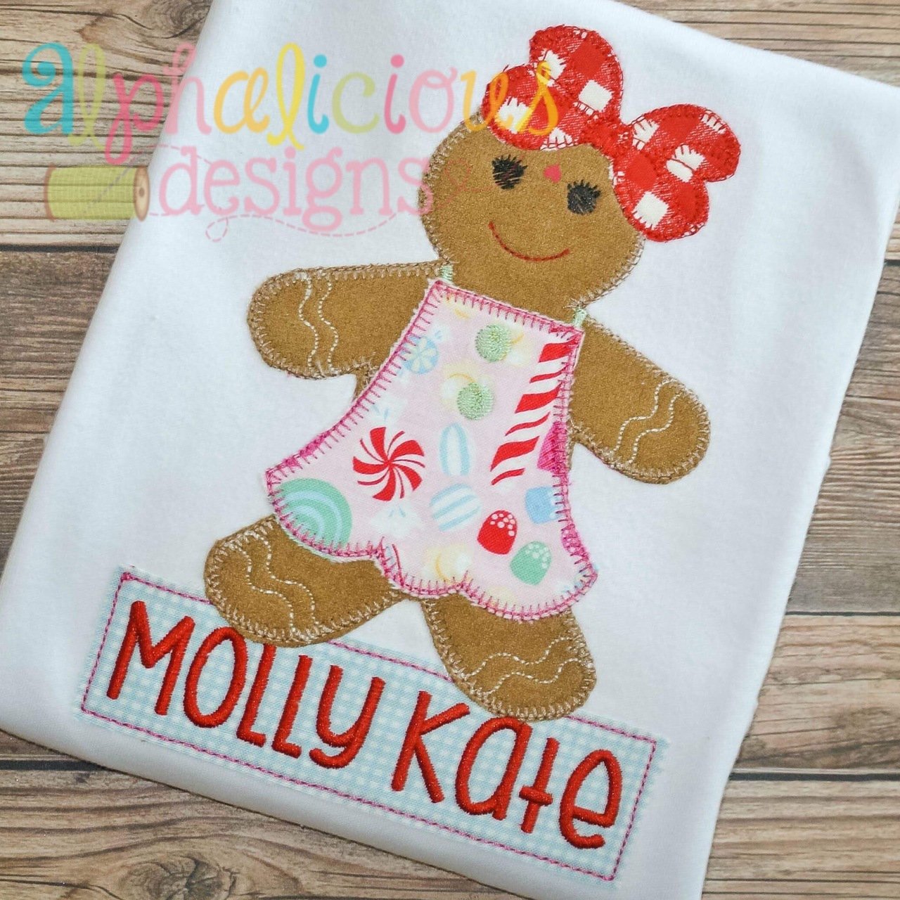 Mrs. Gingerbread Applique-Blanket