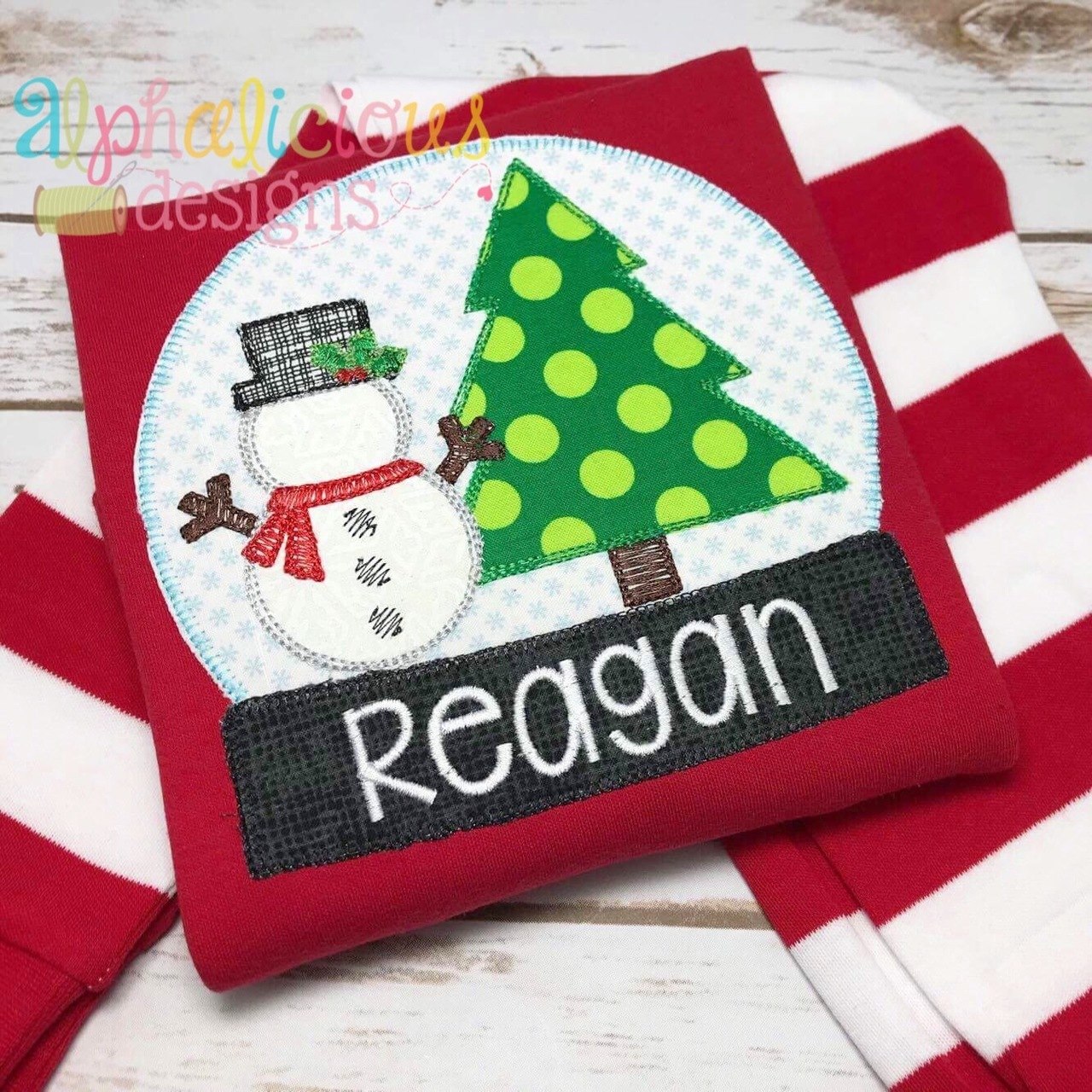 Winter Wonderland FULL Applique Snow Globe- Blanket
