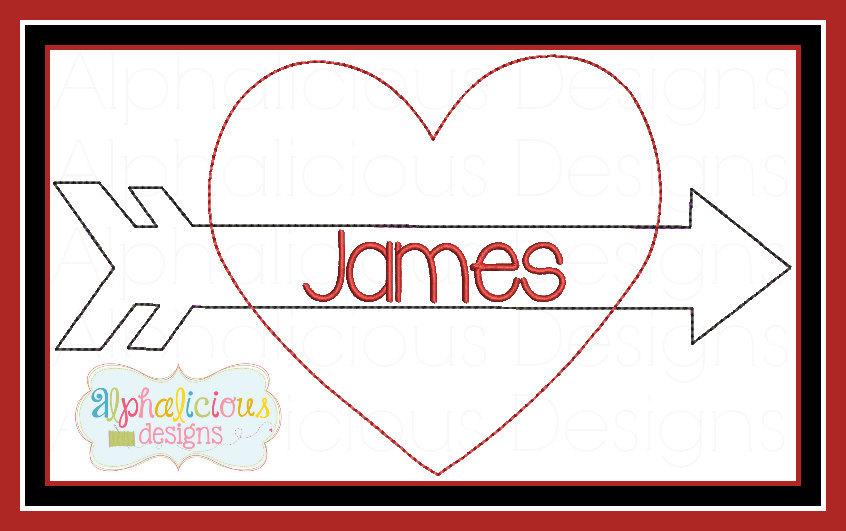 Heart with Arrow Vintage Applique