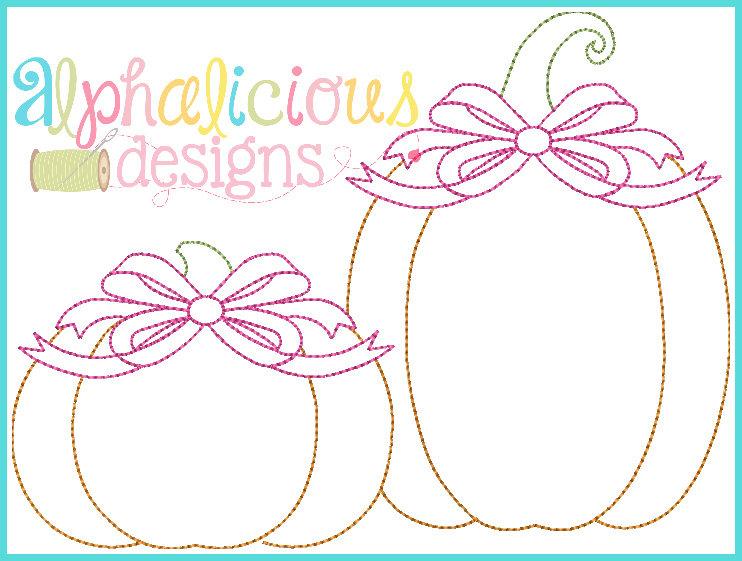 Vintage Pumpkin Pair with Bow