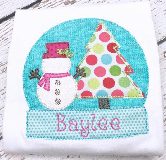 Winter Wonderland FULL Applique Snow Globe- Triple Bean