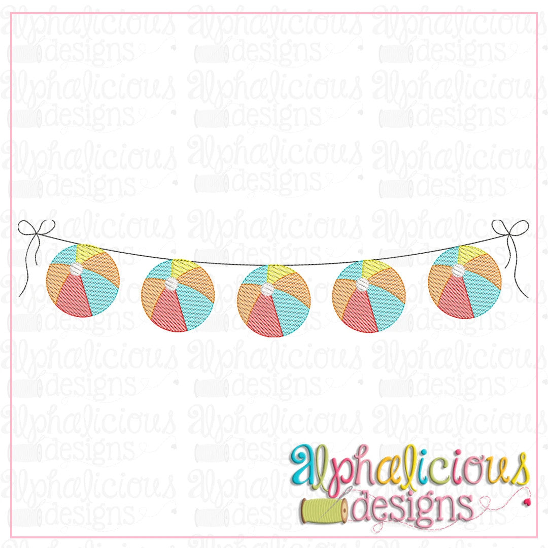 Beach Ball Bunting-Sketch