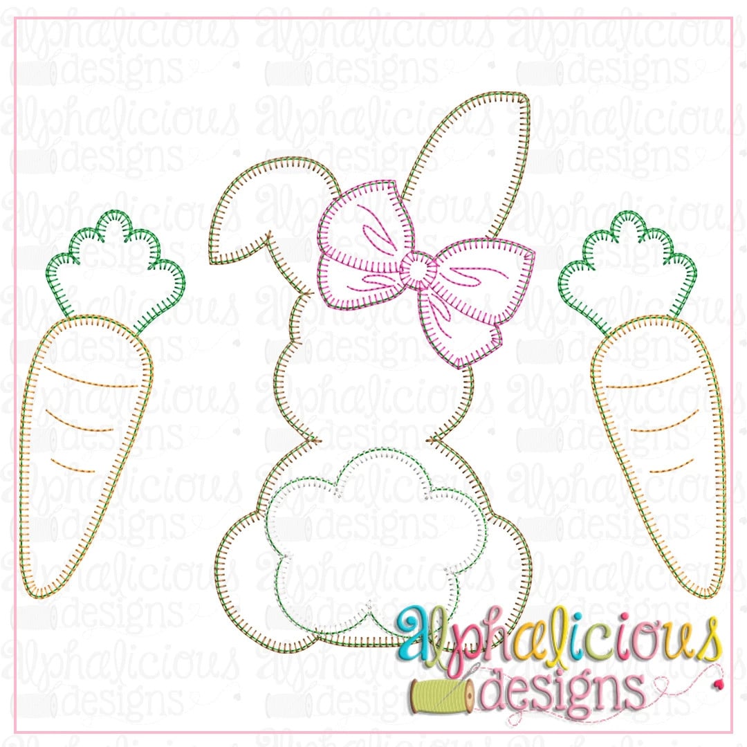 Bunny with Bow and Carrots-Blanket