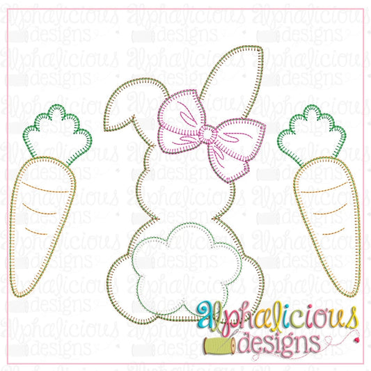 Bunny with Bow and Carrots-Blanket