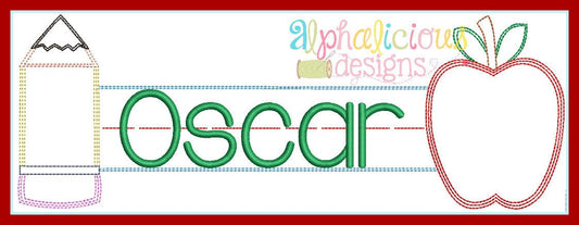 Triple Stitch Name Plaque Monogram Frame