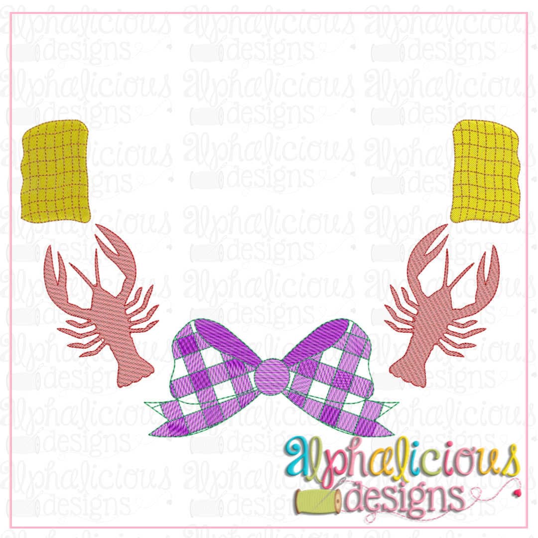 Crawfish and Corn Monogram Frame