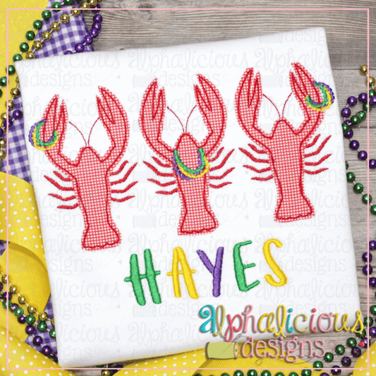 Crawfish with Beads-Trio-Triple Bean