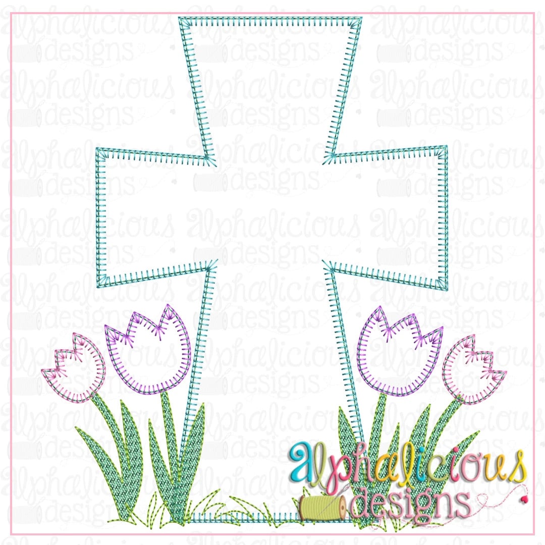 Cross with Flowers-Blanket