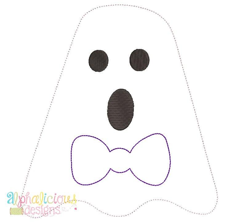 Mr. BOO-Tie- Triple Bean-Applique Design