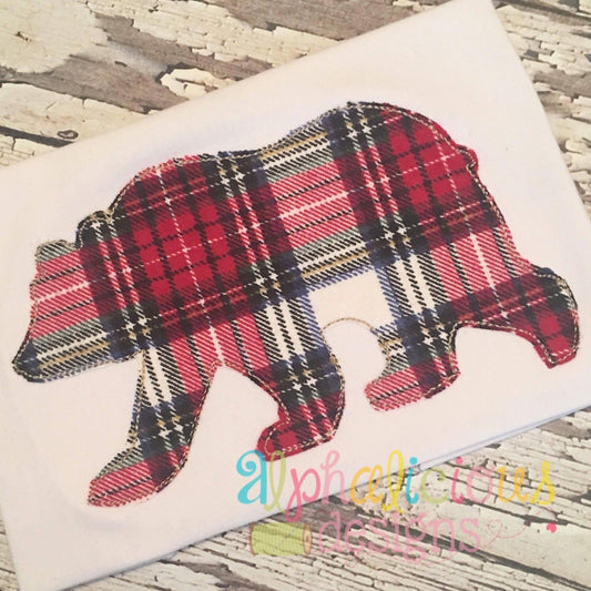 Black Bear Applique-Triple Bean