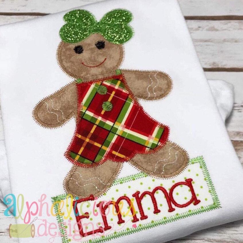Mrs. Gingerbread Applique-ZigZag
