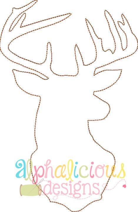 Woodlands Deer Applique-Triple Bean