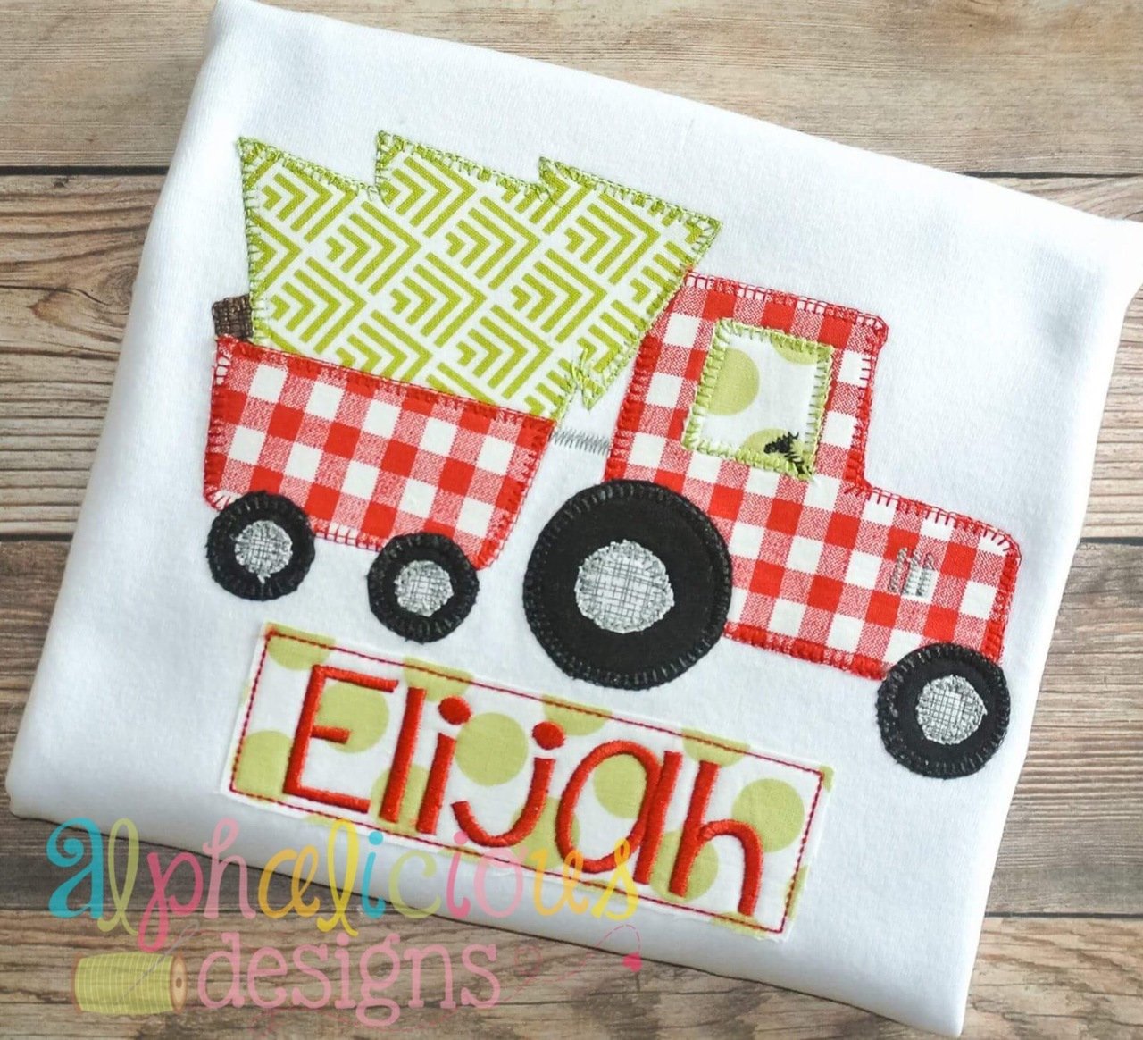 Oh Christmas Tractor- Blanket-Applique Design