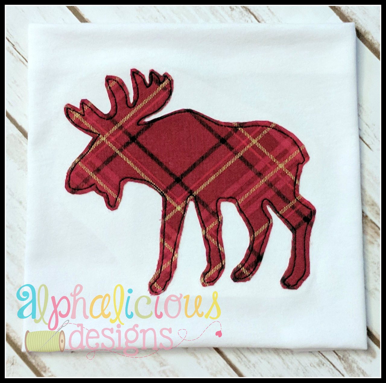 Woodlands Moose Applique-Triple Bean