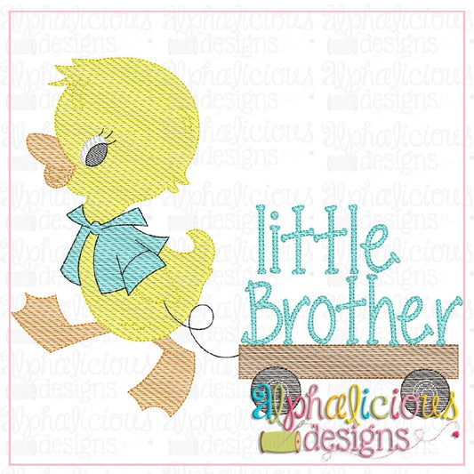 Duck with Wagon (Little Brother)-Sketch