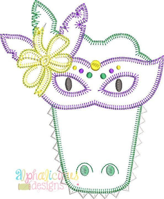 Mardi Gras Masked Gator Alphalicious Designs - Blanket