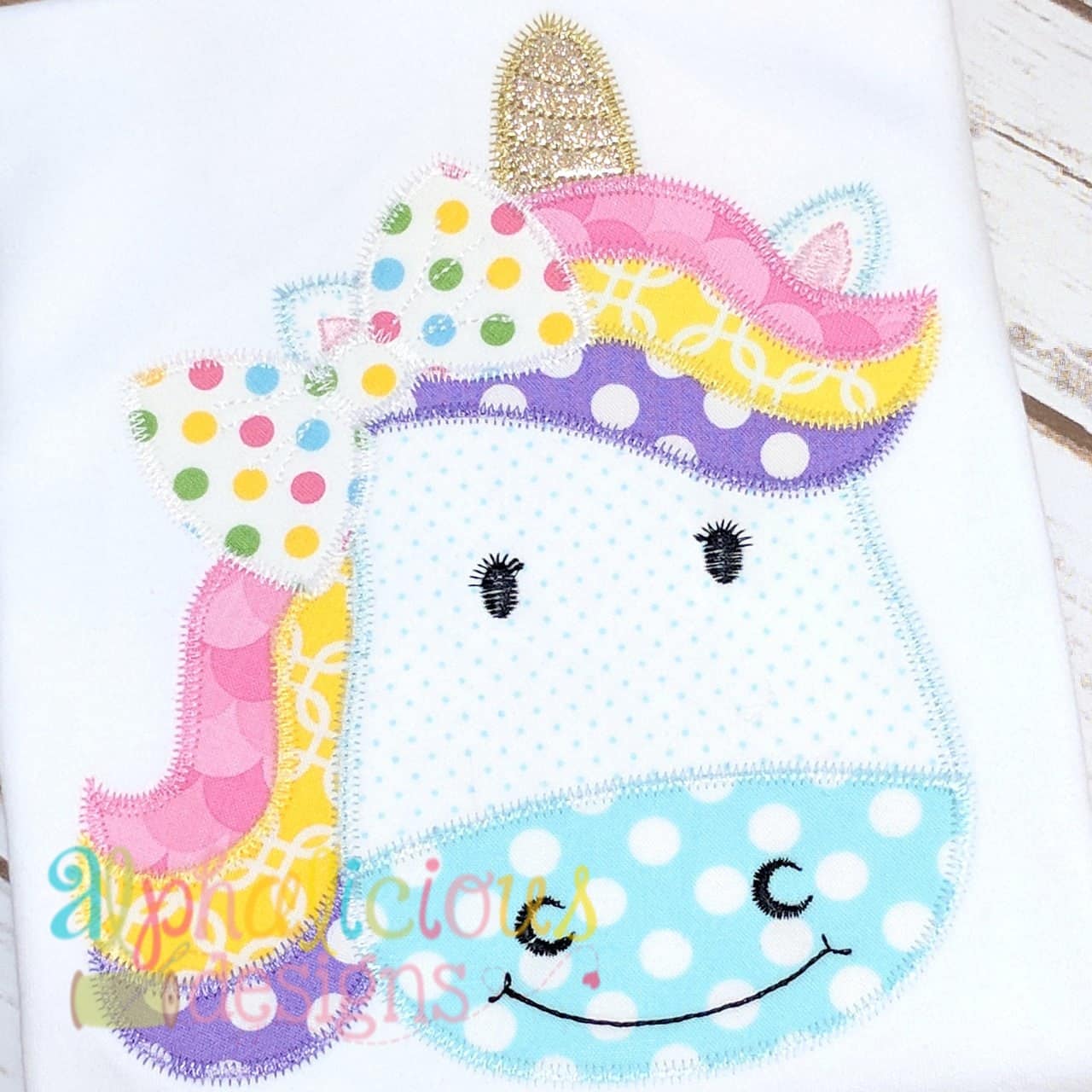 Magical Unicorn Girl Applique- ZigZag