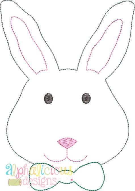 Mr.Bunny with Bow Tie Applique -Triple Bean