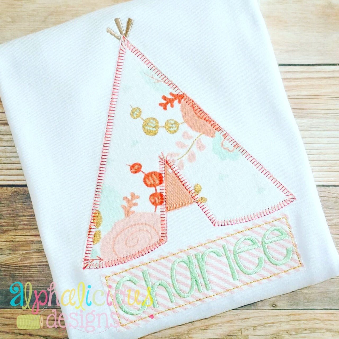 Teepee-Blanket-Applique Design