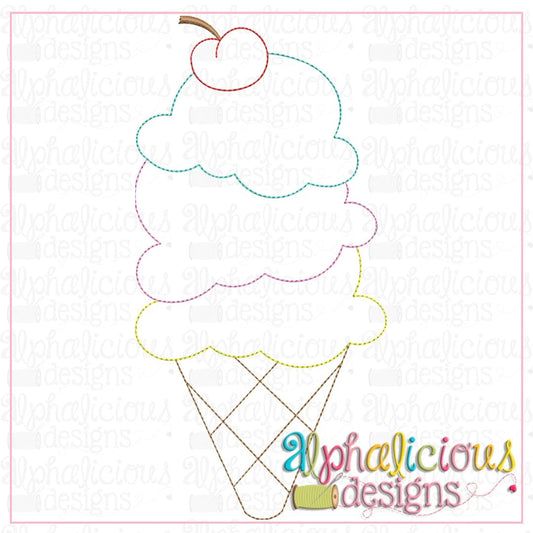 Ice Cream with Cherry-Triple Bean