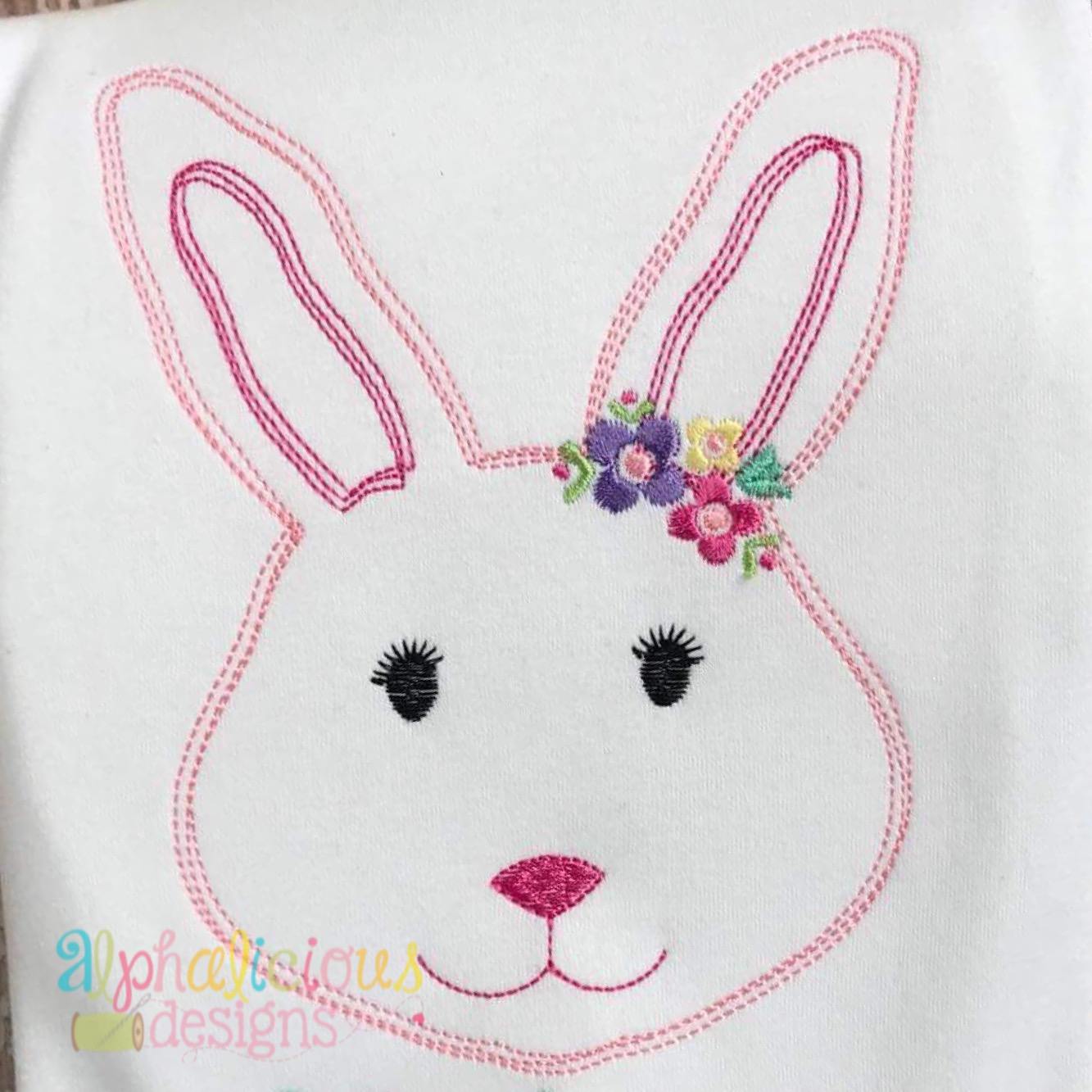Simply Sweet Floral Rabbit- Vintage Scribble