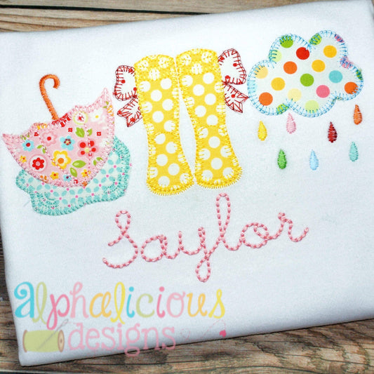 Rainy Day Three In A Row- with Bow -Blanket