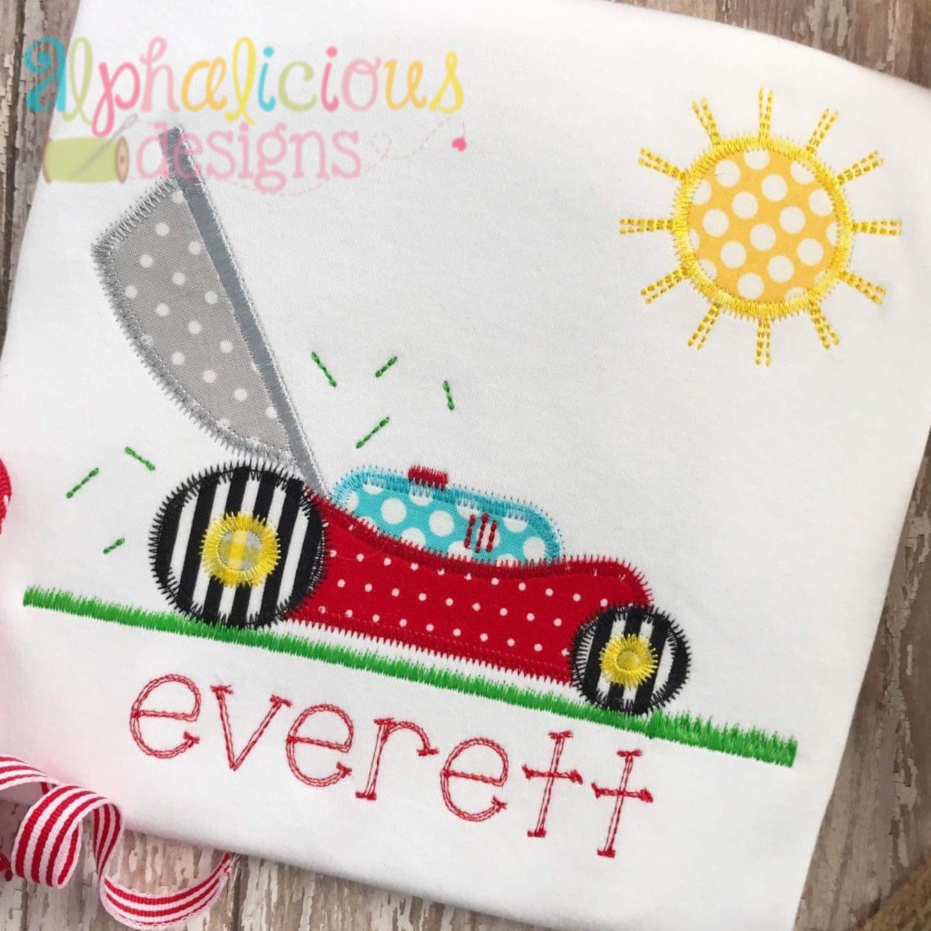 Lawnmower Applique-Zig Zag