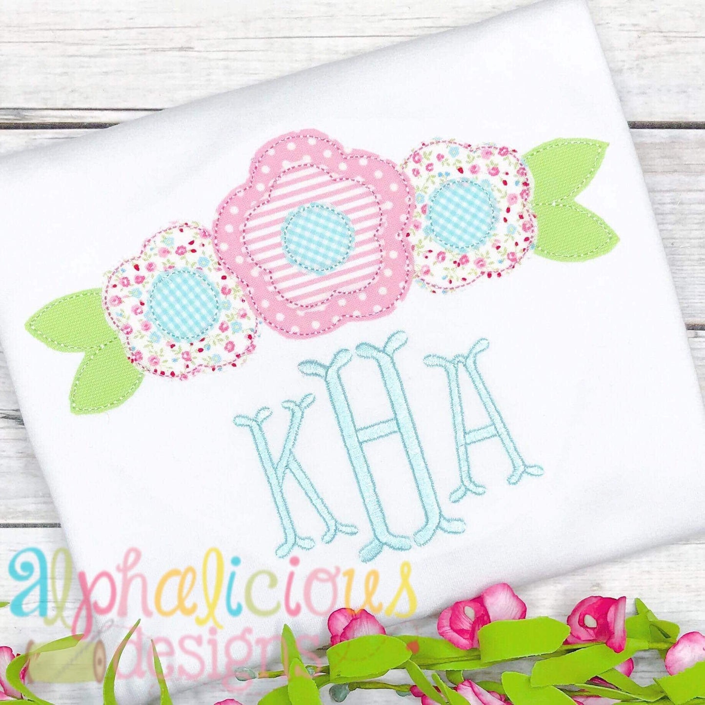 Simple Daisy Floral Three in A Row- Triple Bean