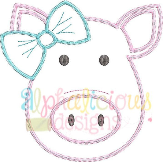 Mrs. Piggy with Bow- Zig Zag
