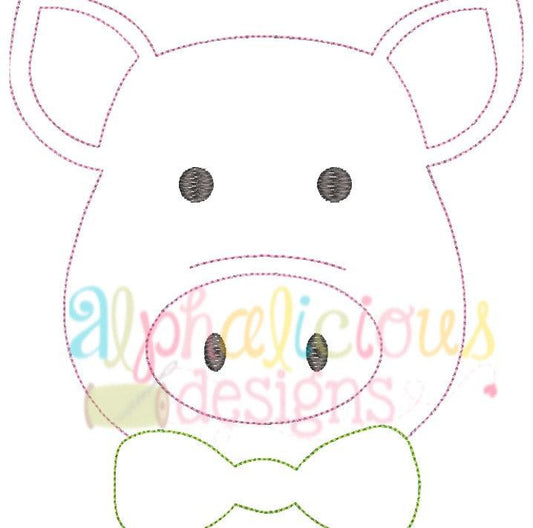 Mr. Pig With Bow Tie- Triple Bean