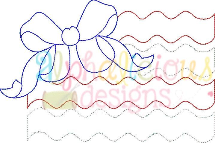 Big Bow Patriotic Flag - Triple Bean