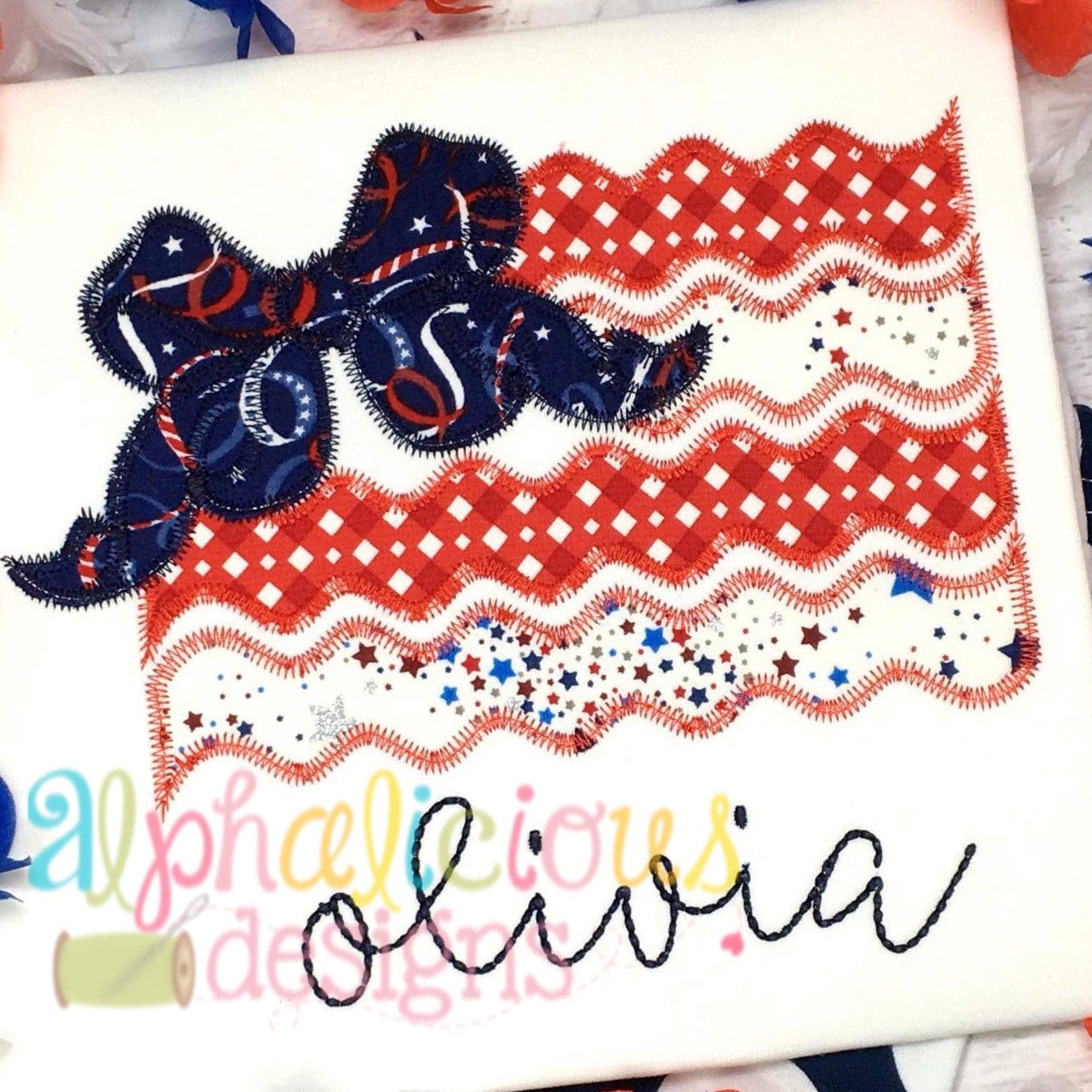 Big Bow Patriotic Flag - ZigZag