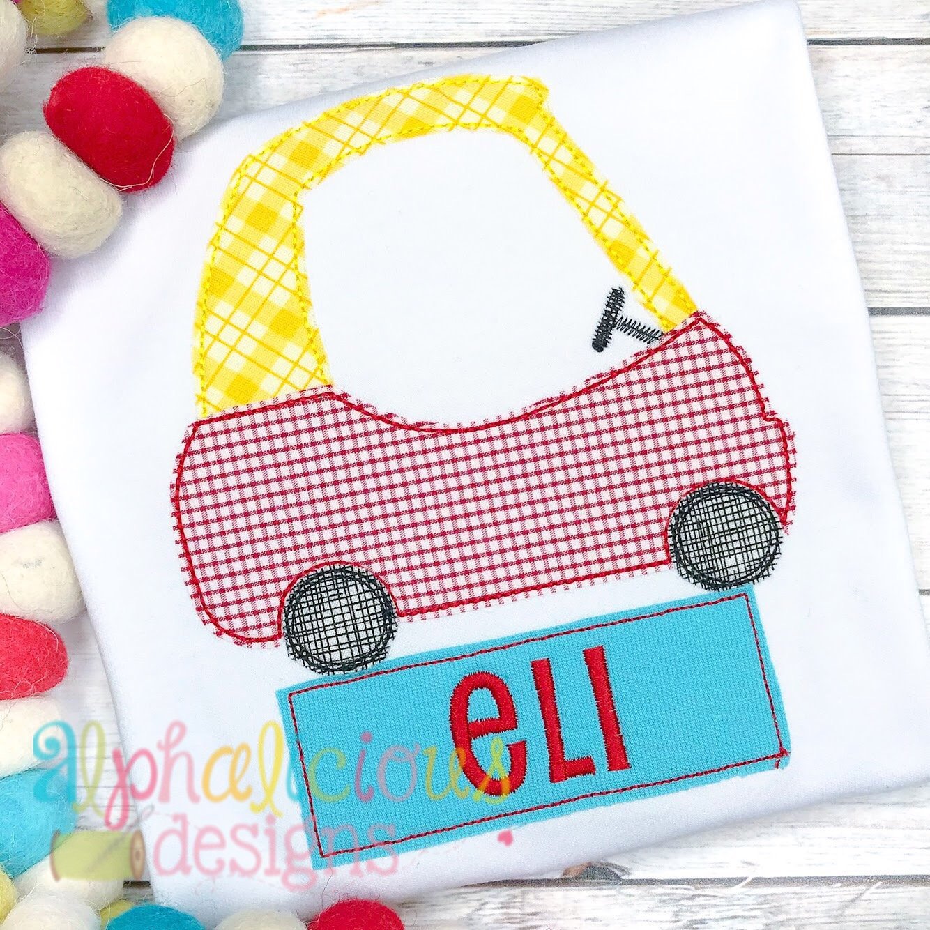 Cozy Car Applique- Triple Bean