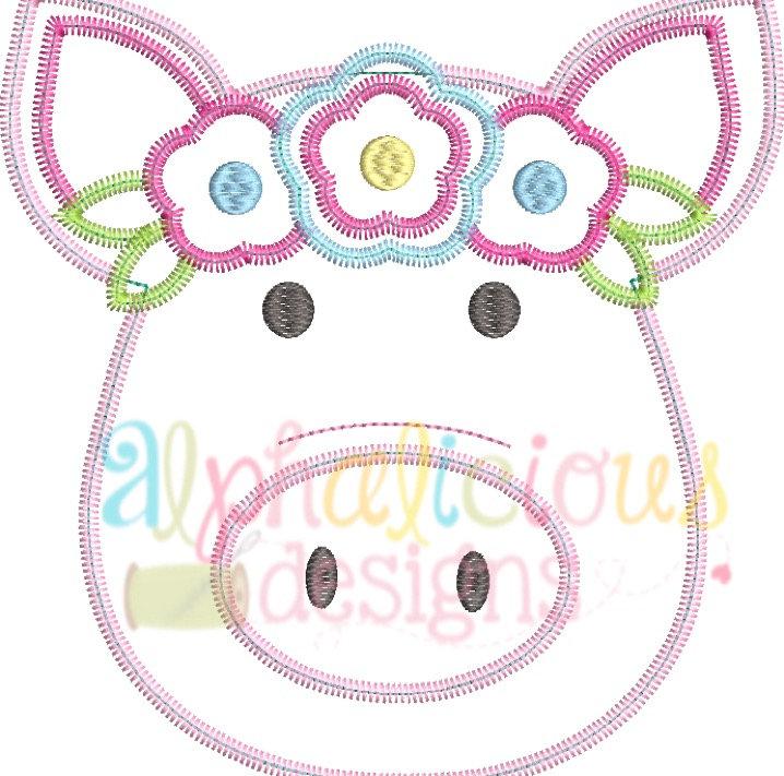 Fancy Pants Floral Pig- Zig Zag