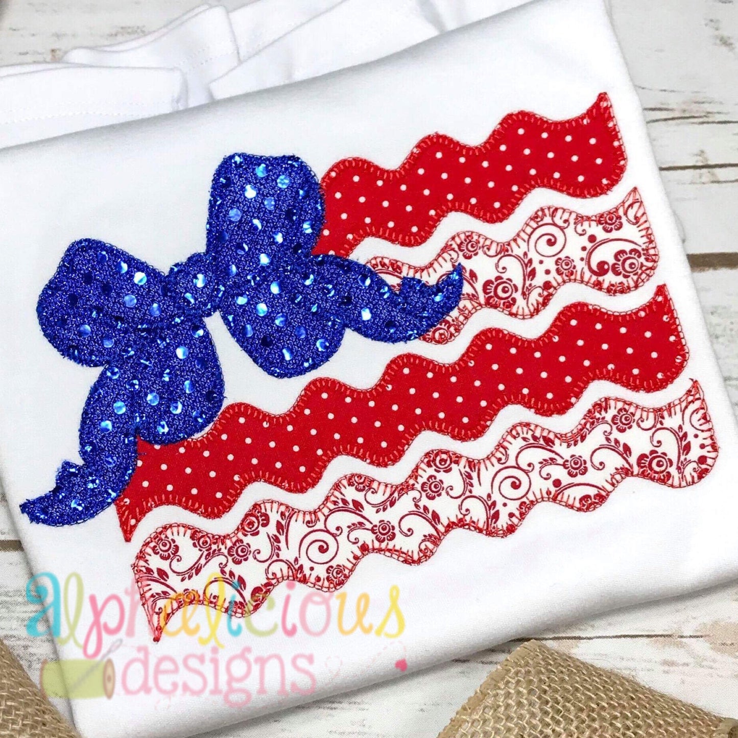 Big Bow Patriotic Flag - Blanket
