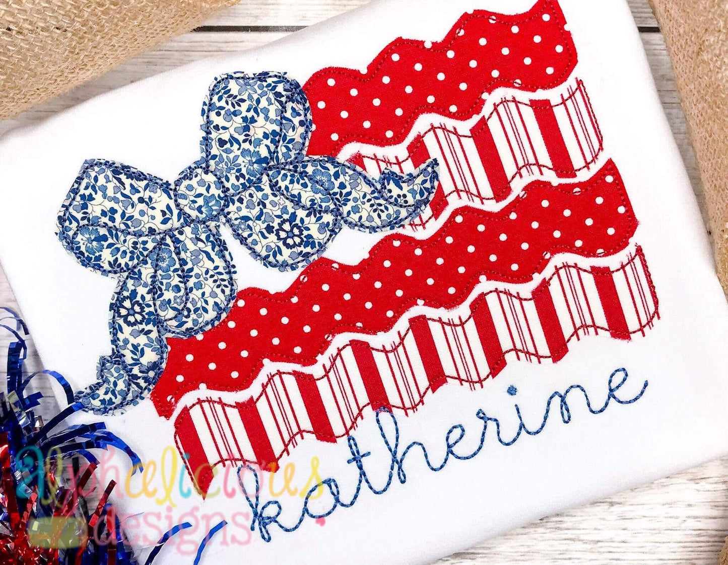 Big Bow Patriotic Flag - Triple Bean