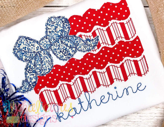 Big Bow Patriotic Flag - Triple Bean
