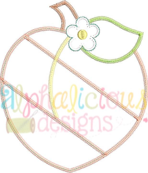 Patchwork Peach with Flower - ZigZag