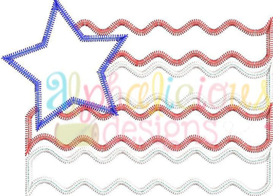 Star Spangled Patriot Flag- ZigZag