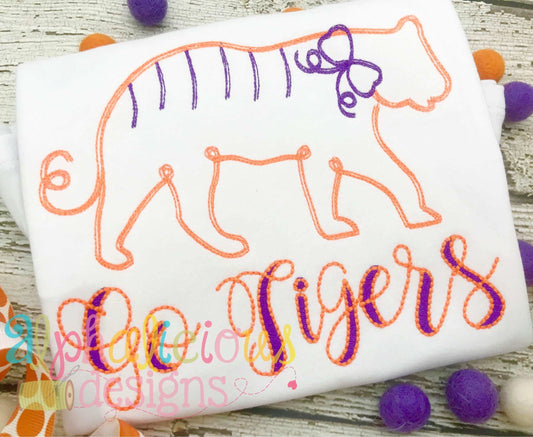 Tiger with Bow- Scribble