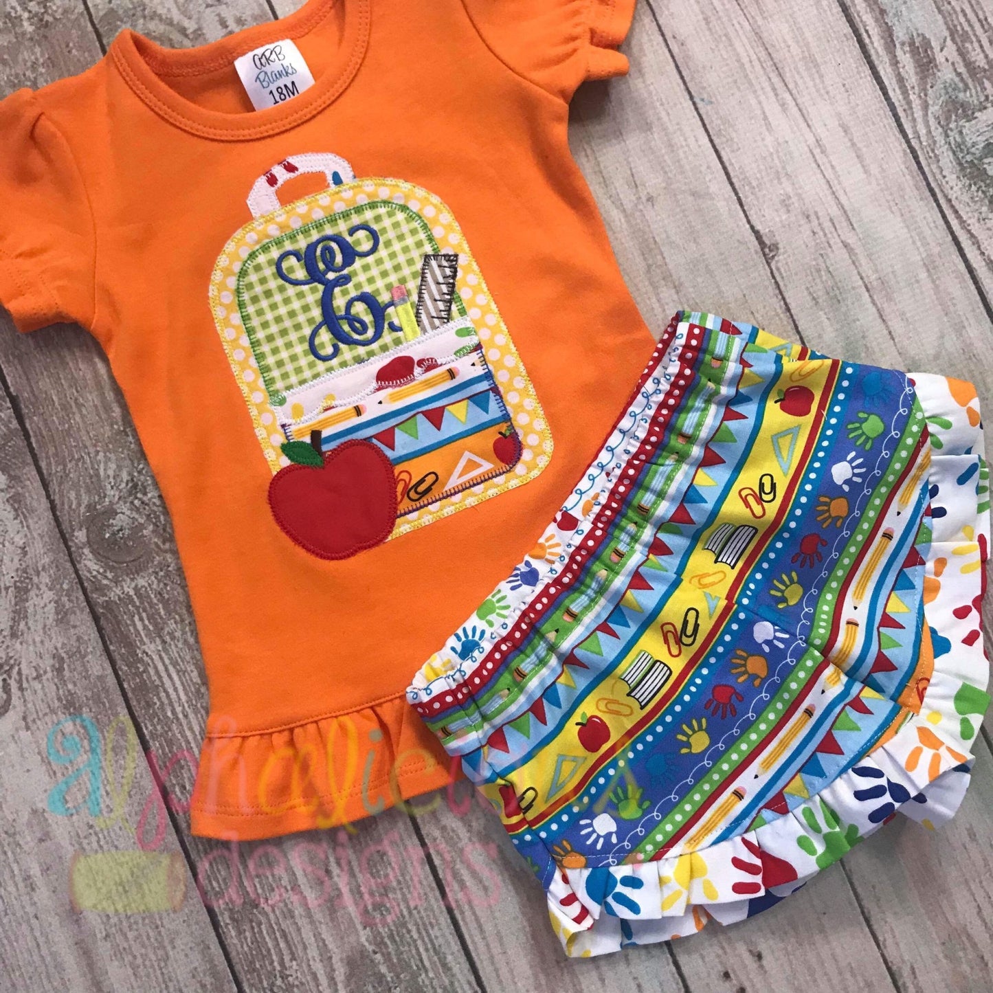 Back To School Backpack-Scallops-Blanket