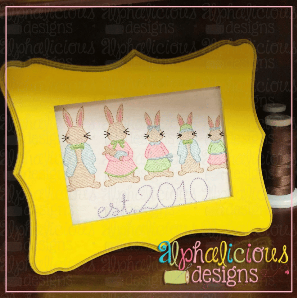 Easter bunny family