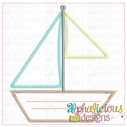 Sailboat Monogram-ZigZag